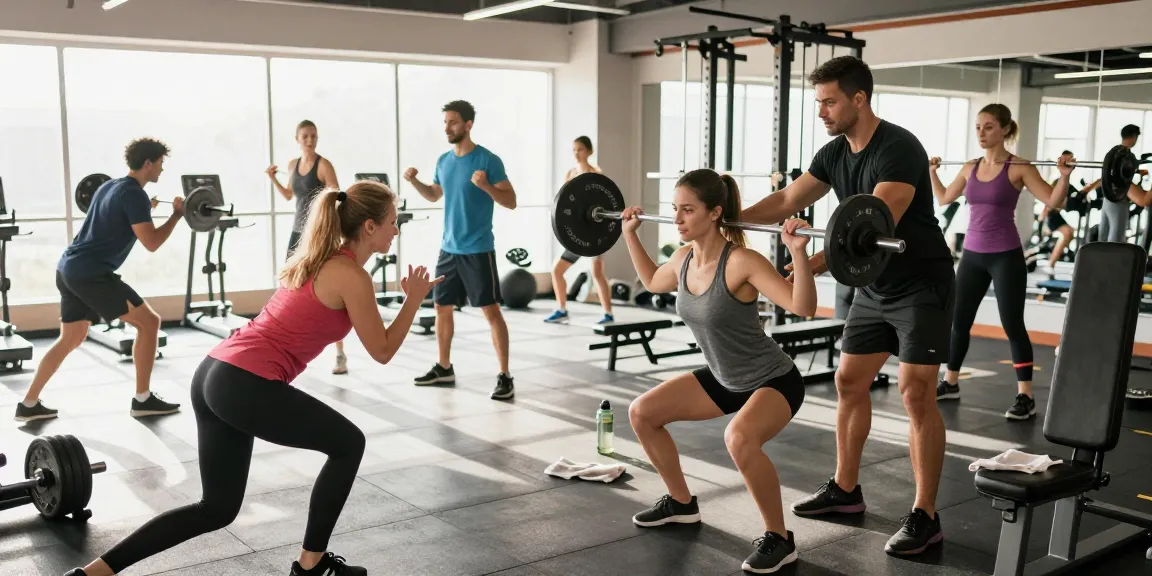Deus Medical bietet hochwertige Anabolika in einem modernen Fitnessstudio an, mit Athleten, die motiviert trainieren.