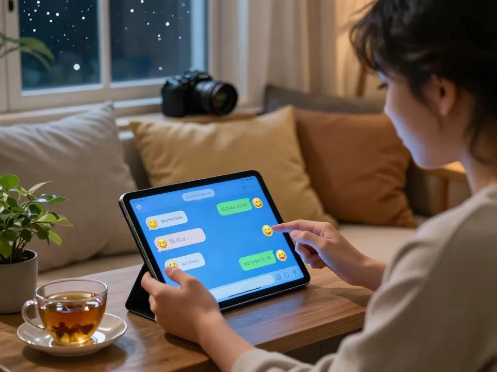 Free AI sex chat interaction in a cozy digital setting with personal ambiance.
