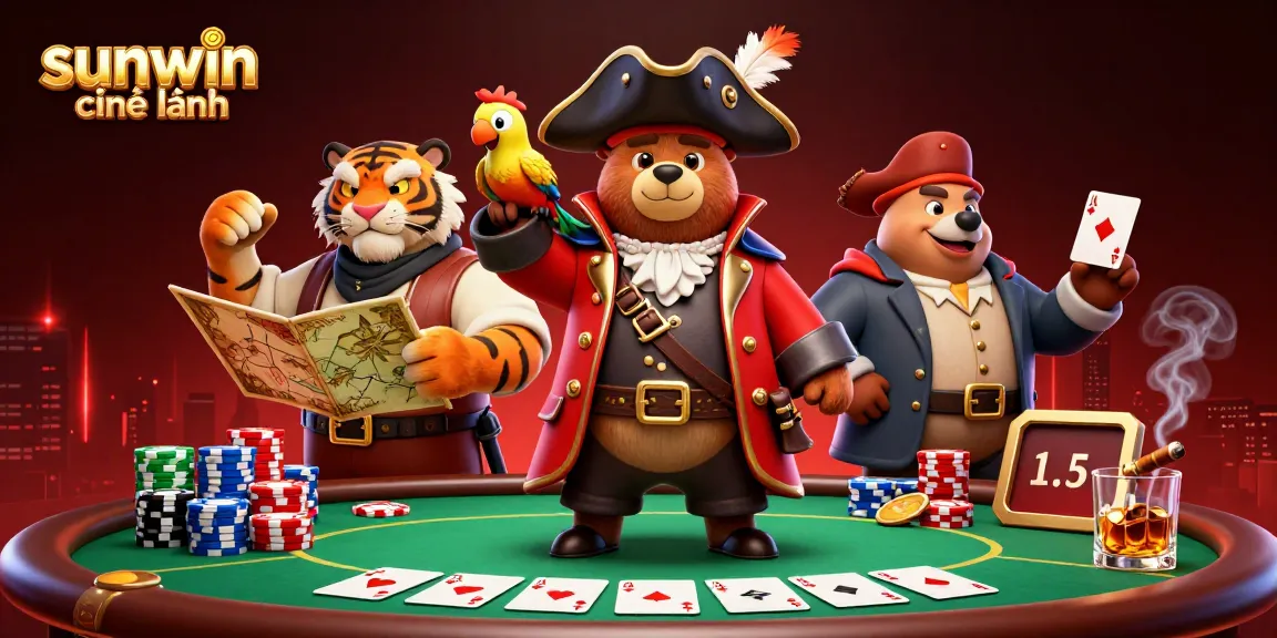Experience engaging poker games with sunwin chính hãng featuring animated characters and dynamic gaming elements.